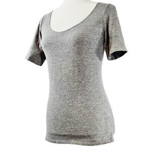 Fifth Parallel Threads Scoop Neck Short Sleeve T-Shirt Sz.‎ S Grey